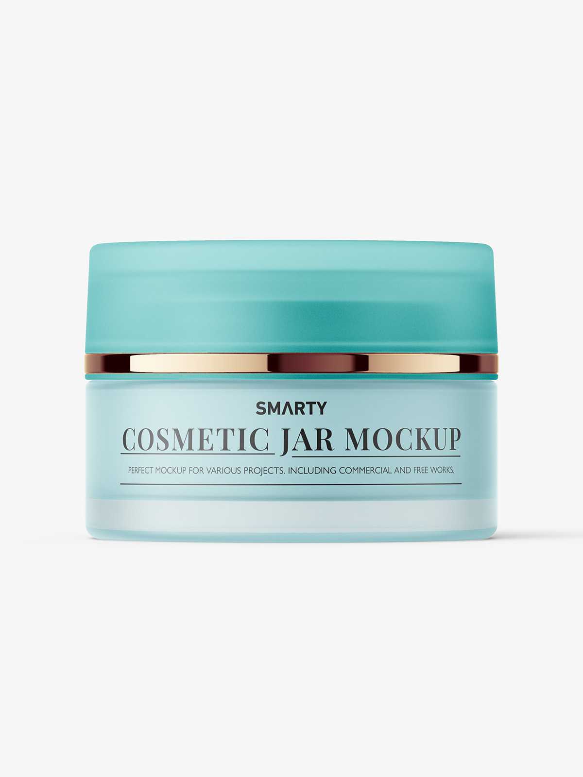 Frosted cream cosmetic jar mockup