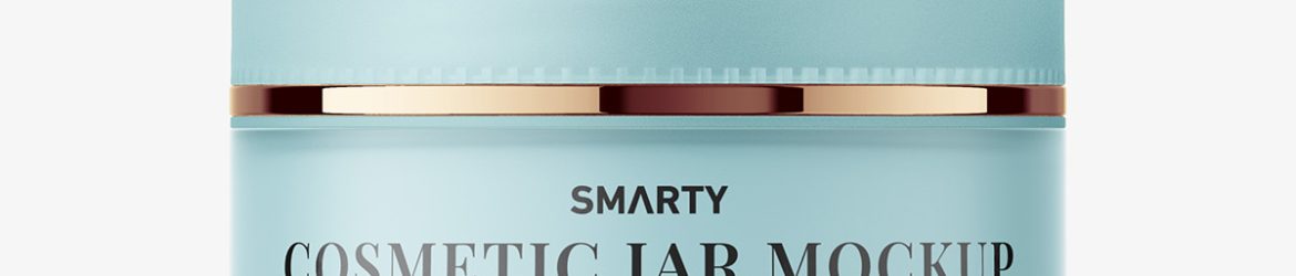 Frosted cream cosmetic jar mockup Frosted cream cosmetic jar mockup
