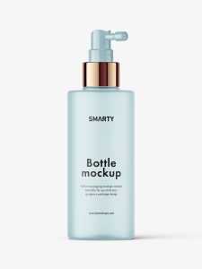 Frosted dispenser bottle mockup