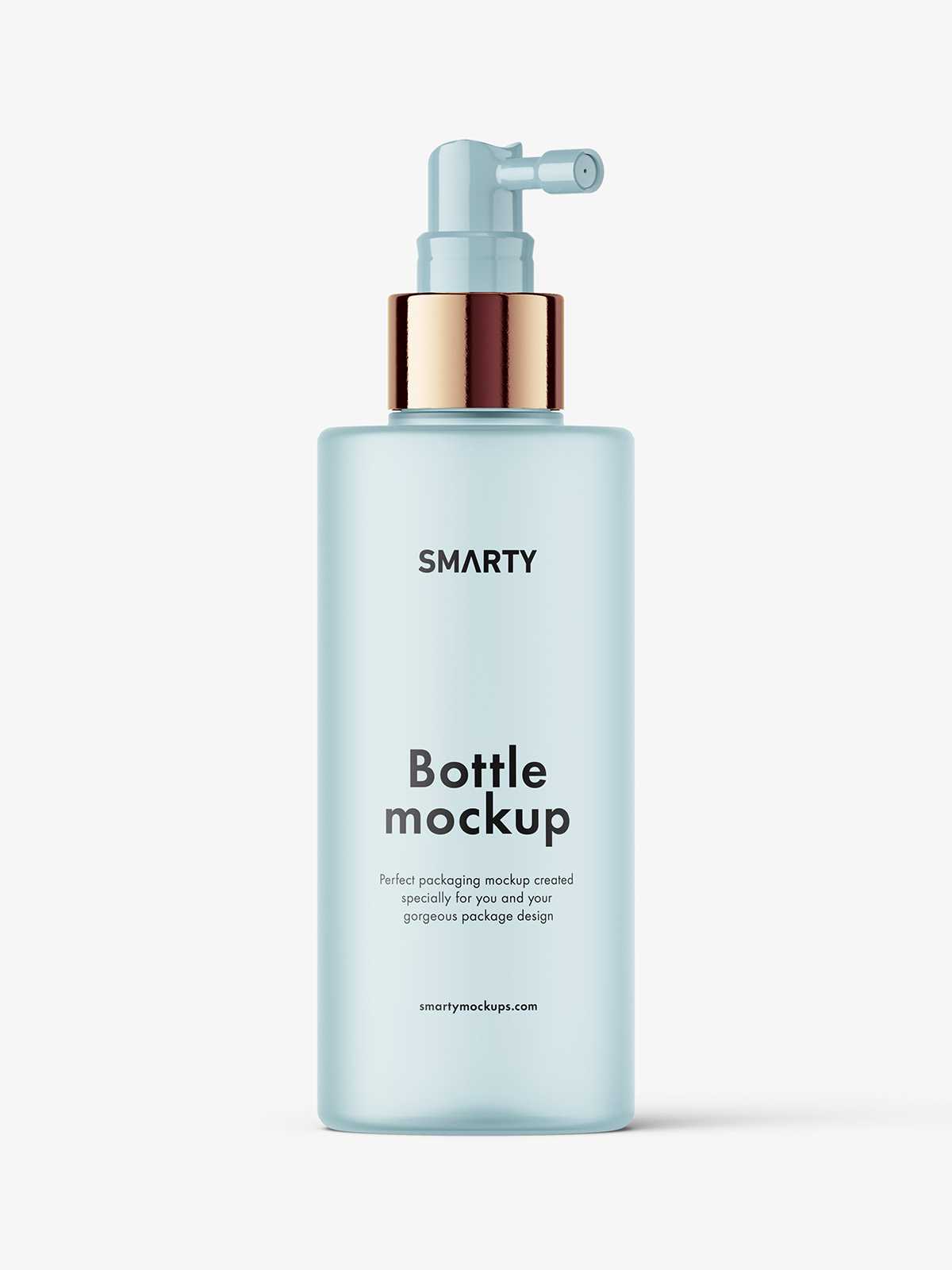Frosted dispenser bottle mockup