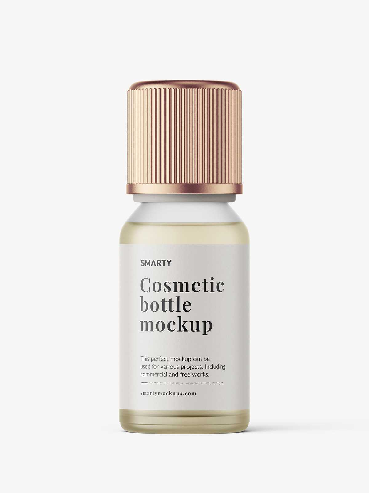 Frosted essential oil bottle mockup