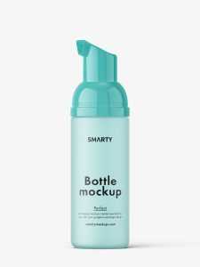 Frosted foamer bottle mockup