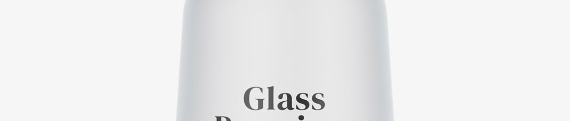 Frosted gin bottle mockup