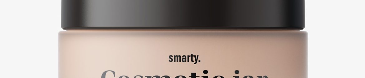 Frosted glass foundation jar mockup
