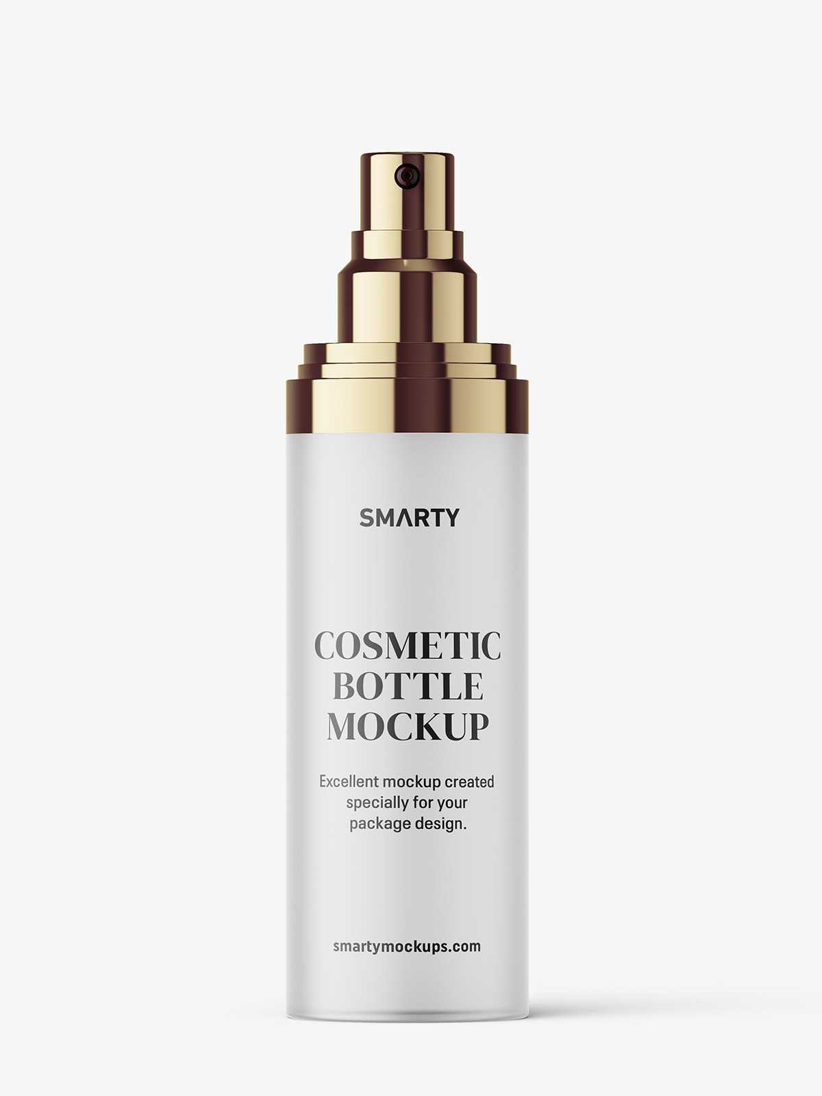 Frosted glass spray bottle mockup / 50 ml