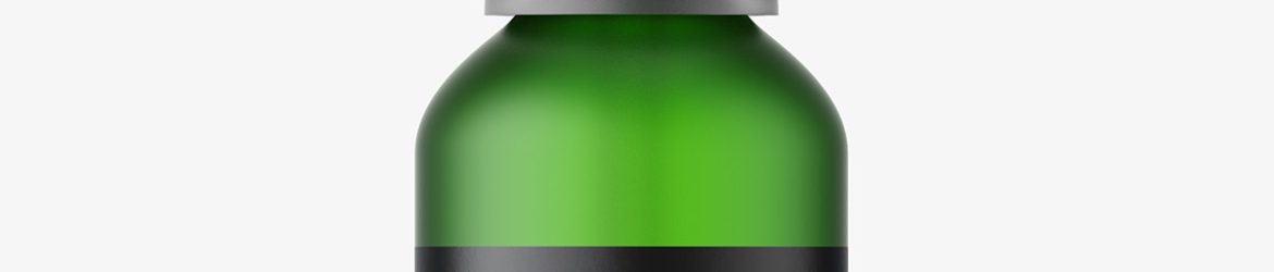 Frosted green dropper bottle mockup Frosted green dropper bottle mockup