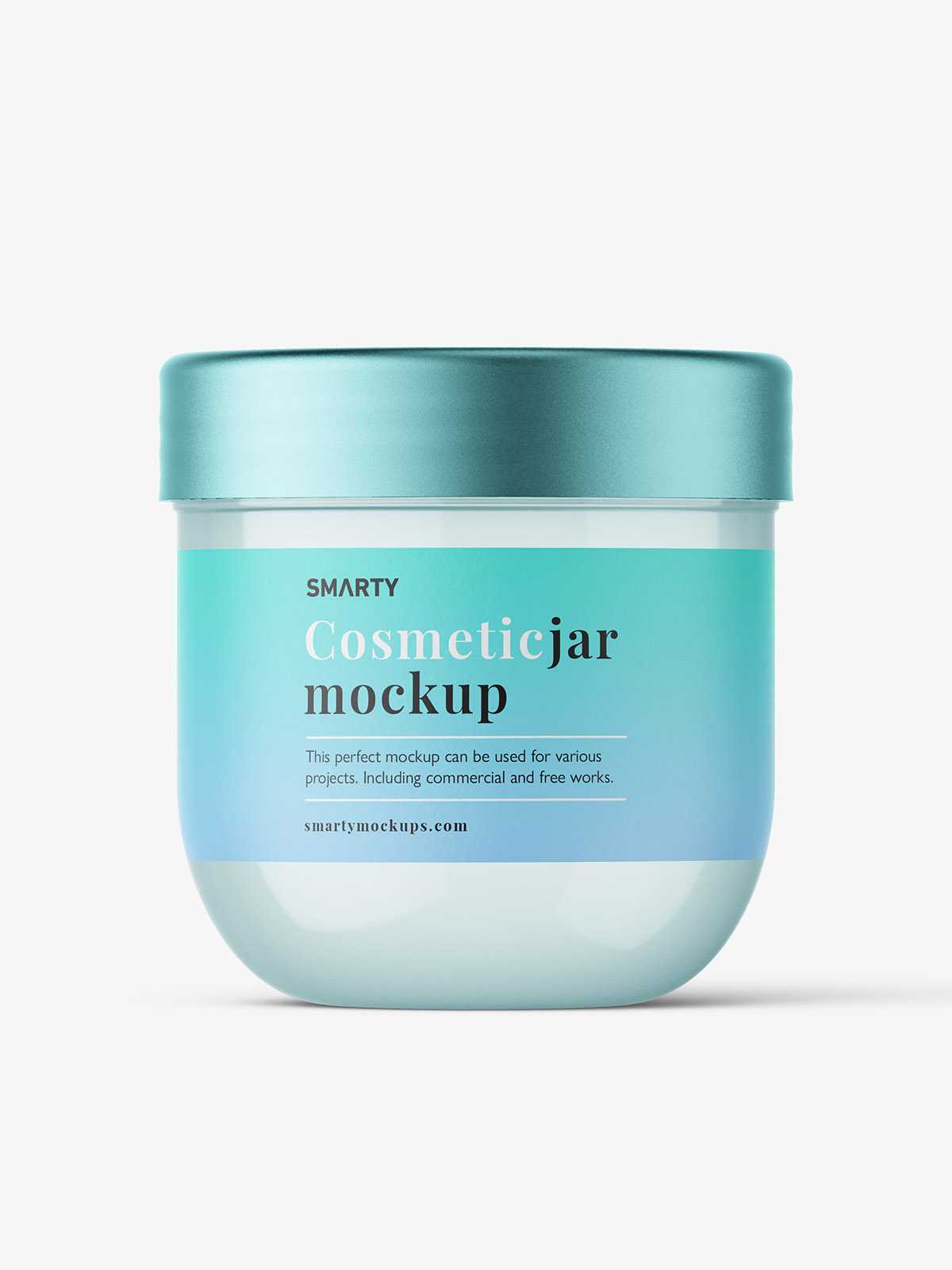 Frosted jar mockup