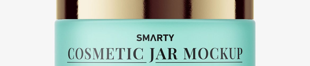 Frosted jar mockup