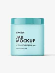 Frosted jar mockup