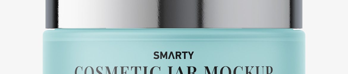 Frosted jar mockup