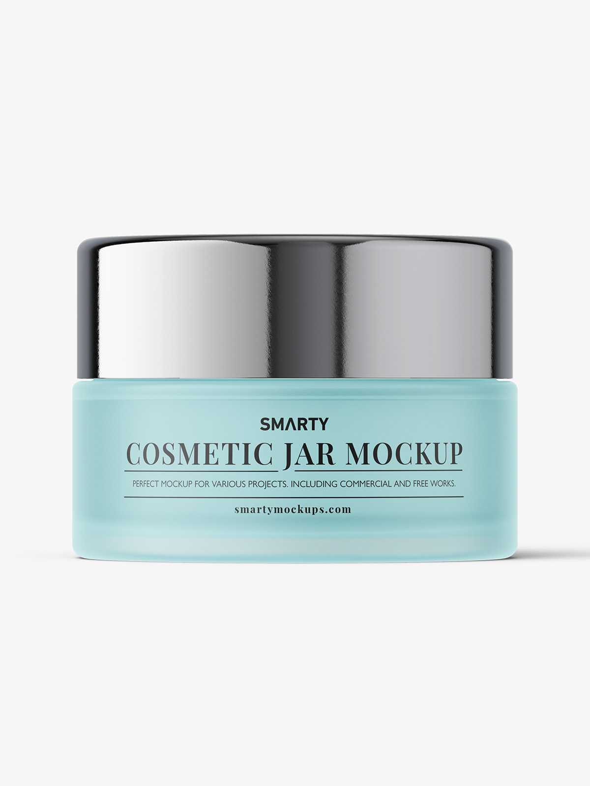 Frosted jar mockup