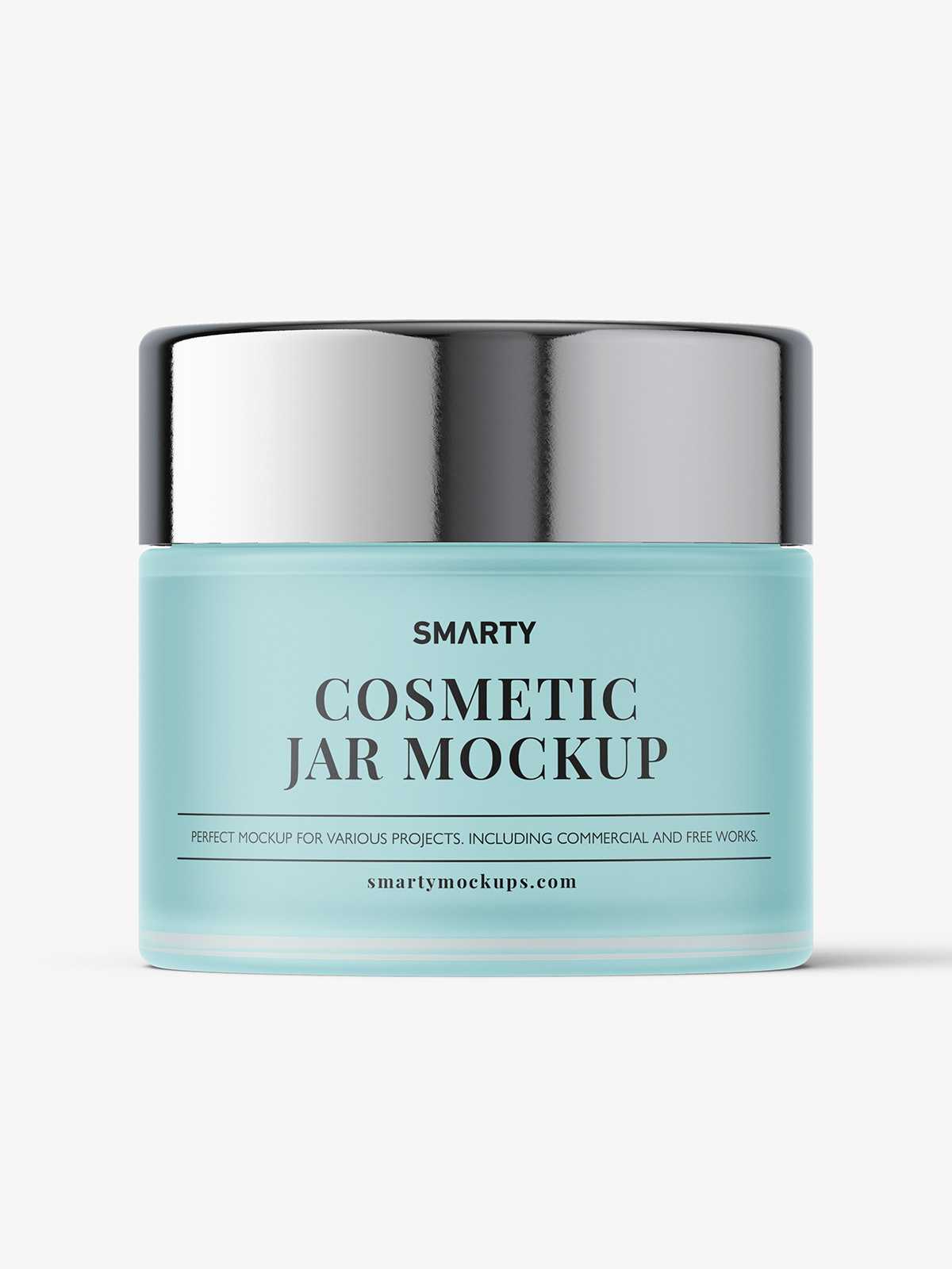 Frosted jar mockup