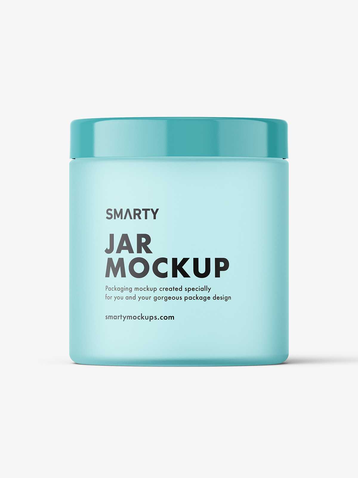 Frosted jar mockup