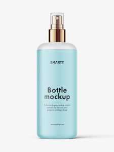 Frosted mist spray bottle mockup