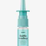 Frosted nasal spray bottle mockup