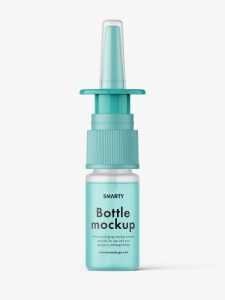 Frosted nasal spray bottle mockup