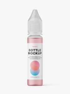 Frosted plastic dropper bottle mockup