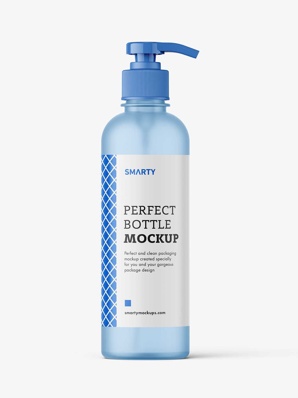 Frosted pump bottle mockup