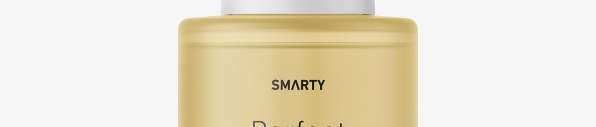 Frosted round dropper bottle mockup