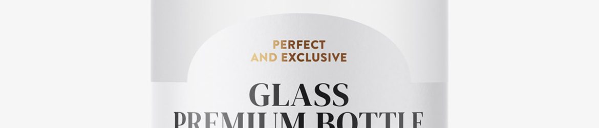 Frosted spirit bottle mockup