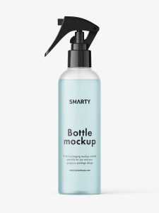 Frosted trigger spray bottle mockup