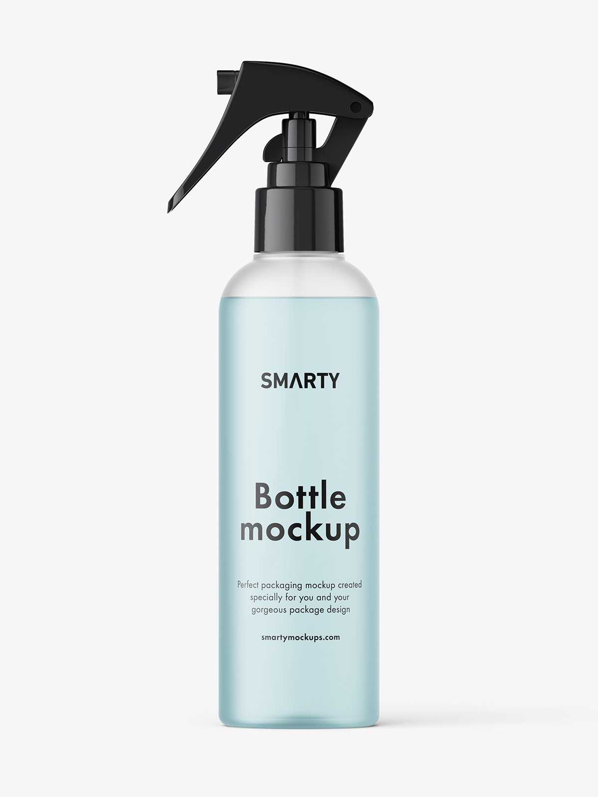 Frosted trigger spray bottle mockup