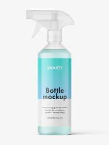 Frosted trigger spray bottle mockup