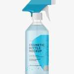 Frosted trigger spray bottle mockup