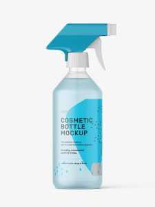 Frosted trigger spray bottle mockup