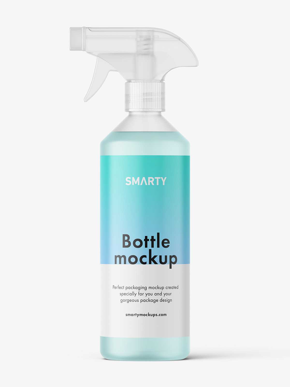 Frosted trigger spray bottle mockup