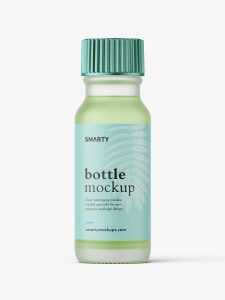Frosted vial bottle mockup