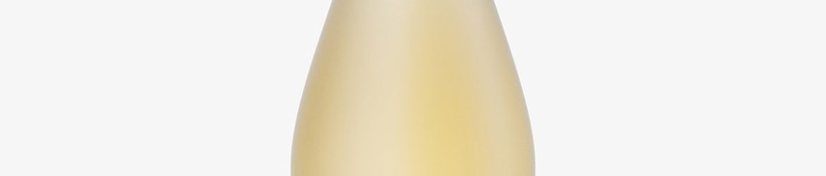 Frosted white wine bottle mockup