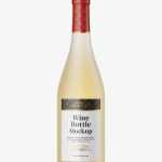 Frosted white wine bottle mockup
