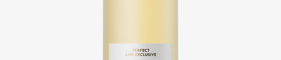 Frosted white wine bottle mockup