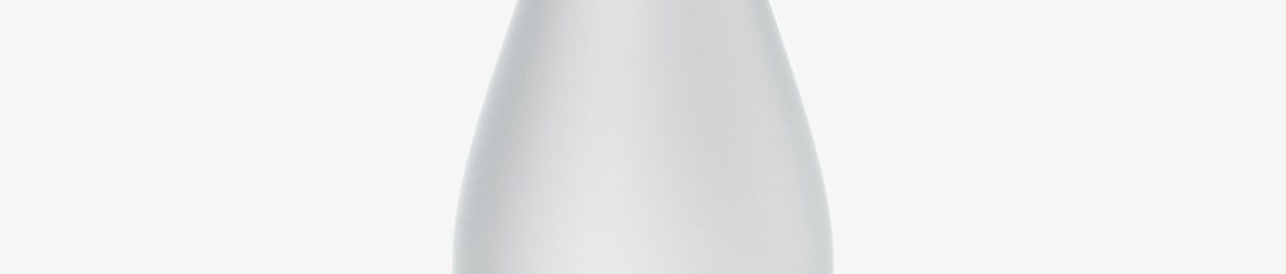 Frosted wine bottle mockup