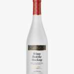 Frosted wine bottle mockup