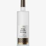 Frosted wine bottle mockup