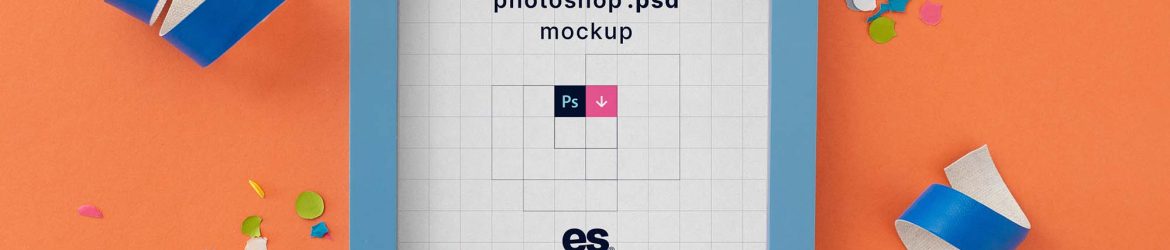 Fun Square Poster Mockup (PSD)