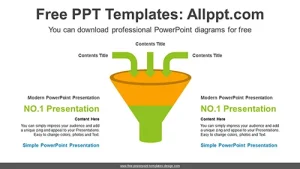 Funnel 3-Arrows Compare PowerPoint Diagram