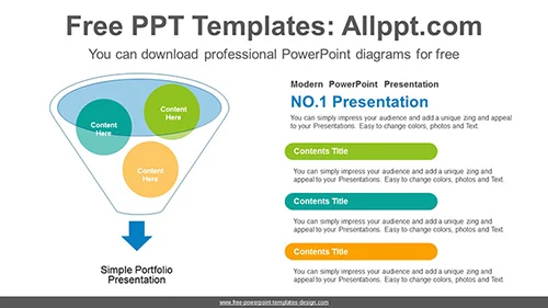 Funnel Divided PowerPoint Diagram