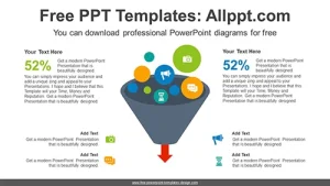 Funnel Flow Circles PowerPoint Diagram