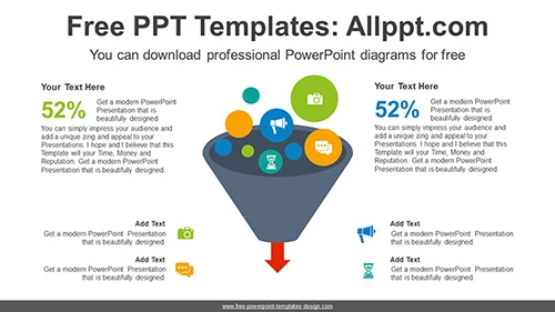 Funnel Flow Circles PowerPoint Diagram