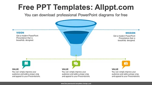 Funnel Radial List PowerPoint Diagram