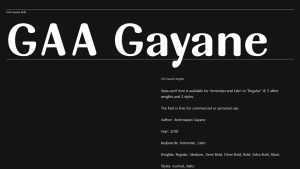 GAA Gayane Font Family › Fontesk