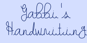 Gabbi's Handwriting font