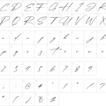 Gabriela Smith Font - Fonte Grátis Mapa de caracteres da fonte Gabriela Smith Font