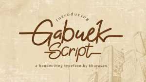 Gabuek Script Font › Fontesk