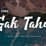 Gak Tahu Font › Fontesk