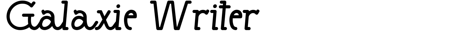 Galaxie Writer Font
