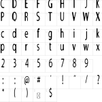 Mapa de caracteres da fonte Galileo Fixed Zoom Font